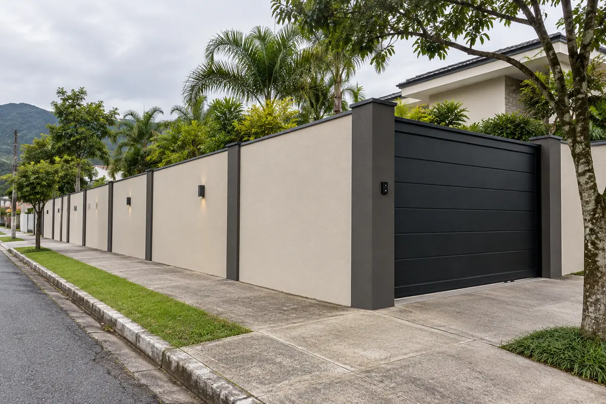 Pintura de muro externo residencial em Joinville